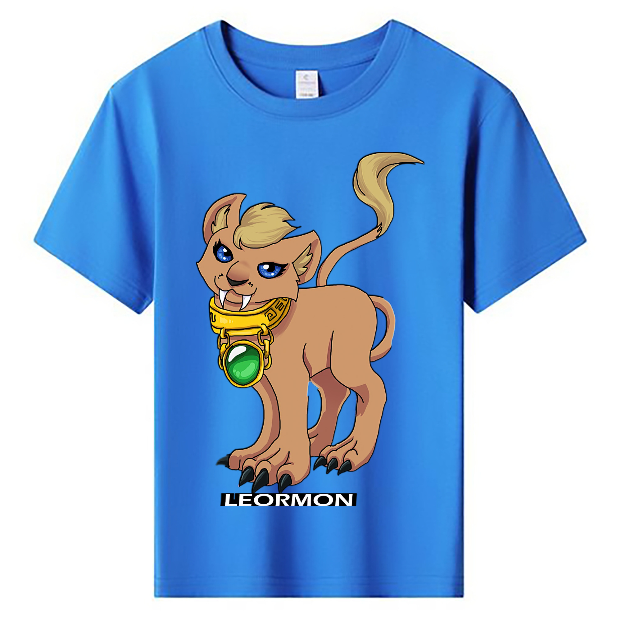 （画像用） Digimon デジタルモンスター/デジモン 綿100％キッズTシャツ（フロントプリント）